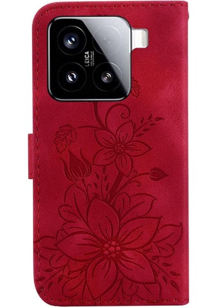 Xiaomi 15 Için Flip Case Kart Tutucu Manyetik Kickstand Cüzdan Kabartmalı Zambak (Yurt Dışından) indirimleri