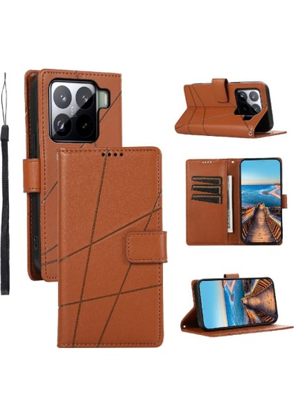 Xiaomi 15 Şok Emici Darbeye Dayanıklı Kickstand Üç Kart Için Flip Case (Yurt Dışından)