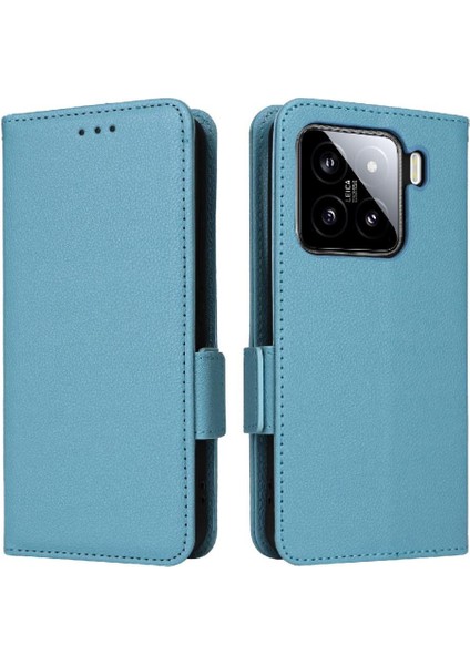 Xiaomi 15 Için Flip Case Manyetik Kart Yuvaları Tutucu Pu Deri Cüzdan Yan (Yurt Dışından)
