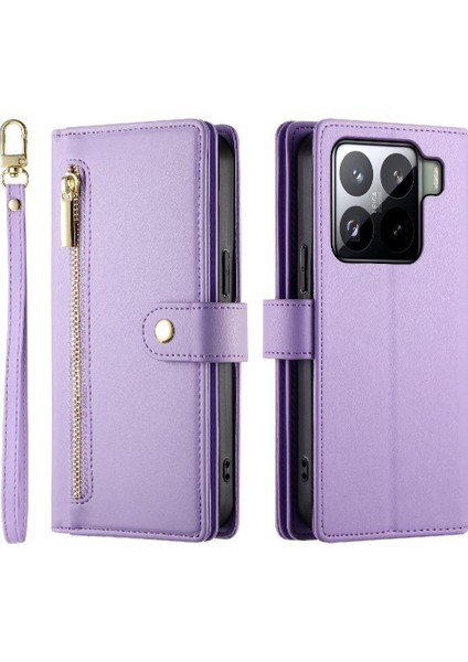 Xiaomi 15 Kickstand Bilek Kayışı Cüzdan Bölmesi Kartı Için Flip Case (Yurt Dışından) modelleri