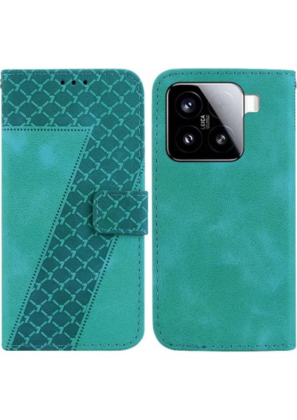 Telefon Kılıfı Için Xiaomi 15 Cüzdan Flip Folio Kapak Pu Deri Kart Yuvası (Yurt Dışından)