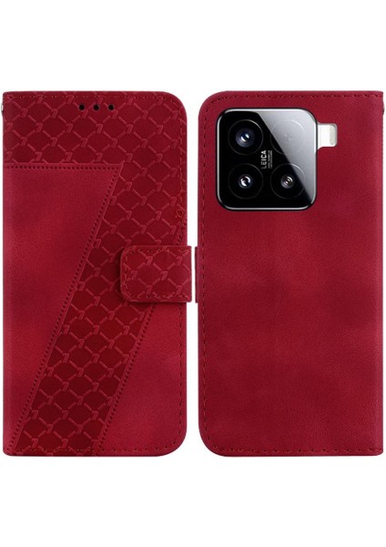 Telefon Kılıfı Için Xiaomi 15 Cüzdan Flip Folio Kapak Pu Deri Kart Yuvası (Yurt Dışından)