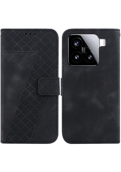 Telefon Kılıfı Için Xiaomi 15 Cüzdan Flip Folio Kapak Pu Deri Kart Yuvası (Yurt Dışından)