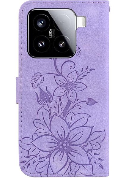 Xiaomi 15 Için Flip Case Kart Tutucu Manyetik Kickstand Cüzdan Kabartmalı Zambak (Yurt Dışından) indirimleri