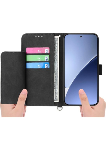 Xiaomi 15 Kabartmalı Bileklik Darbeye Dayanıklı Çoklu Kredi Kartı Için Flip Case (Yurt Dışından) modelleri