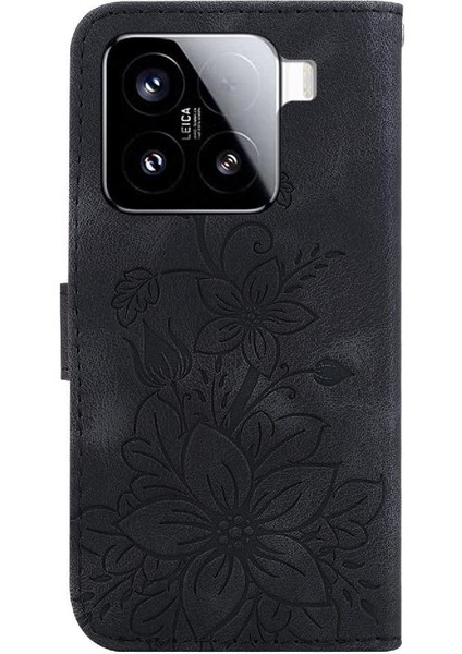 Xiaomi 15 Için Flip Case Kart Tutucu Manyetik Kickstand Cüzdan Kabartmalı Zambak (Yurt Dışından) indirimleri