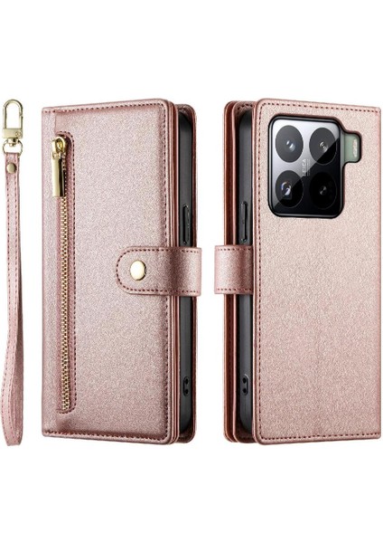Xiaomi 15 Kickstand Bilek Kayışı Cüzdan Bölmesi Kartı Için Flip Case (Yurt Dışından)