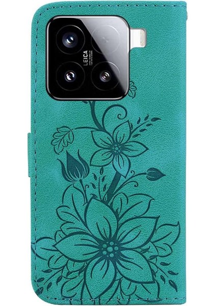 Xiaomi 15 Için Flip Case Kart Tutucu Manyetik Kickstand Cüzdan Kabartmalı Zambak (Yurt Dışından) fırsatları