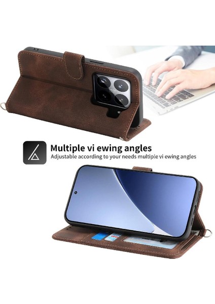 Xiaomi 15 Kabartmalı Bileklik Darbeye Dayanıklı Çoklu Kredi Kartı Için Flip Case (Yurt Dışından) fırsatları