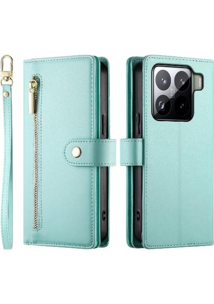 Xiaomi 15 Kickstand Bilek Kayışı Cüzdan Bölmesi Kartı Için Flip Case (Yurt Dışından) fırsatları