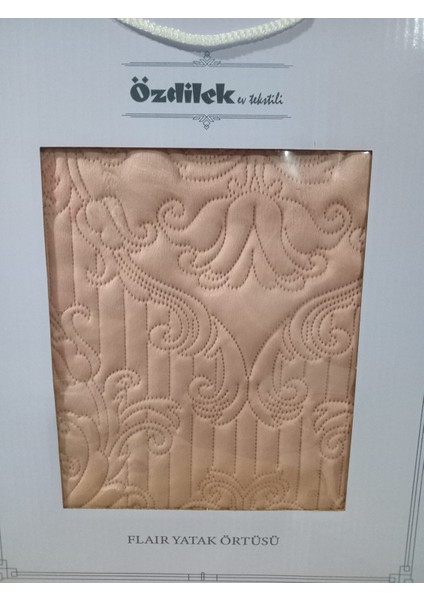 Flair Tek Kişilik Kadife Yatak Örtüsü 180X230 cm Pudra