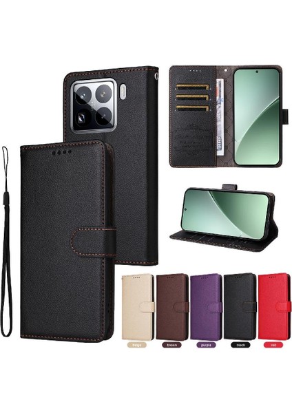 Xiaomi 15 Cüzdan Kablosuz Şarj Manyetik Araç Montaj Crad Için Flip Case (Yurt Dışından) indirimleri