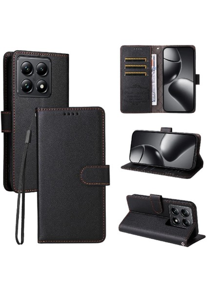 Xiaomi 14T Cüzdan Crad Yuvası Manyetik Araç Montaj Kablosuz Için Flip Case (Yurt Dışından)