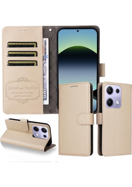 Xiaomi Redmi Note 13 Pro 4g Cüzdan Kablosuz Şarj Crad Için Flip Case (Yurt Dışından)