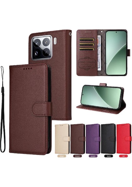 Xiaomi 15 Cüzdan Kablosuz Şarj Manyetik Araç Montaj Crad Için Flip Case (Yurt Dışından) indirimleri