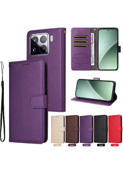Xiaomi 15 Cüzdan Kablosuz Şarj Manyetik Araç Montaj Crad Için Flip Case (Yurt Dışından) modelleri