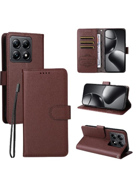 Xiaomi 14T Pro Crad Yuvası Kablosuz Şarj Cüzdan Manyetik Için Flip Case (Yurt Dışından)