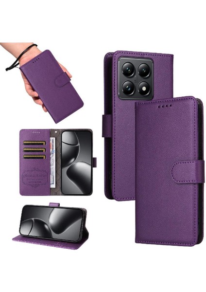Xiaomi 14T Cüzdan Crad Yuvası Manyetik Araç Montaj Kablosuz Için Flip Case (Yurt Dışından) modelleri