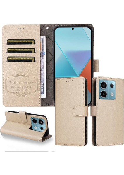 Xiaomi Poco X6 5g Cüzdan Kablosuz Şarj Crad Yuvası Araba Için Flip Case (Yurt Dışından)