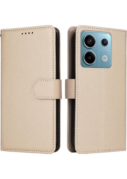 Xiaomi Poco X6 5g Cüzdan Kablosuz Şarj Crad Yuvası Araba Için Flip Case (Yurt Dışından)