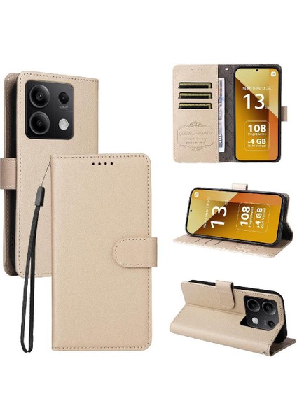 Xiaomi Redmi Note 13 5g Crad Yuvası Kablosuz Şarj Cüzdanı Için Flip Case (Yurt Dışından)