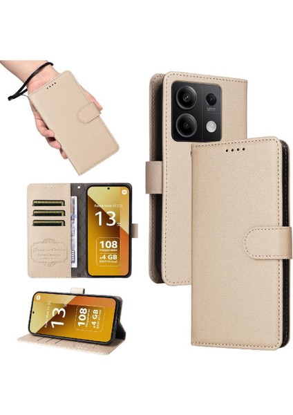 Xiaomi Redmi Note 13 5g Crad Yuvası Kablosuz Şarj Cüzdanı Için Flip Case (Yurt Dışından) fırsatları
