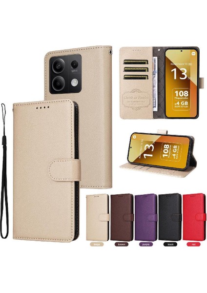 Xiaomi Redmi Note 13 5g Crad Yuvası Kablosuz Şarj Cüzdanı Için Flip Case (Yurt Dışından) indirimleri