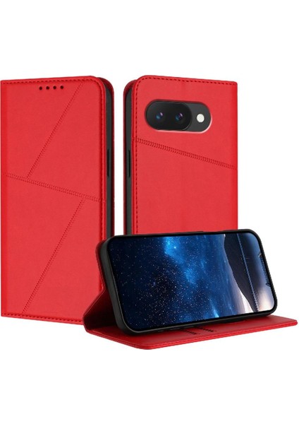 Kart Yuvaları ve Kickstand Anti-Parmak Izi ile Google Pixel 9A Için Kılıf (Yurt Dışından)