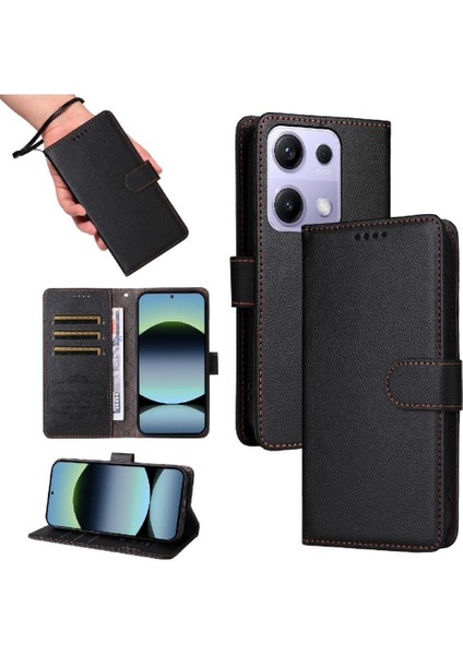 Xiaomi Redmi Note 13 Pro 4g Cüzdan Kablosuz Şarj Crad Için Flip Case (Yurt Dışından)