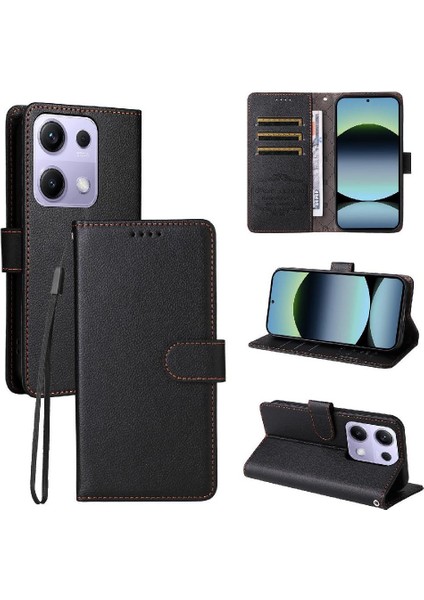 Xiaomi Redmi Note 13 Pro 4g Cüzdan Kablosuz Şarj Crad Için Flip Case (Yurt Dışından)