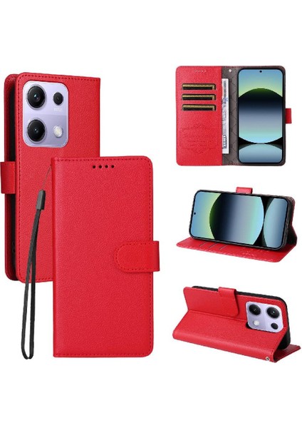 Xiaomi Poco M6 Pro 4g Kablosuz Şarj Cüzdan Crad Yuvası Için Flip Case (Yurt Dışından)