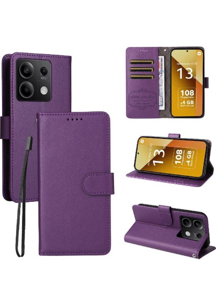 Xiaomi Redmi Note 13 5g Crad Yuvası Kablosuz Şarj Cüzdanı Için Flip Case (Yurt Dışından)
