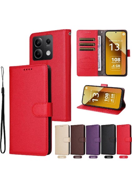 Xiaomi Redmi Note 13 5g Crad Yuvası Kablosuz Şarj Cüzdanı Için Flip Case (Yurt Dışından) indirimleri