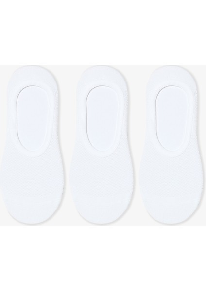 Sporty Mesh Beyaz 3'lü Babet Çorabı