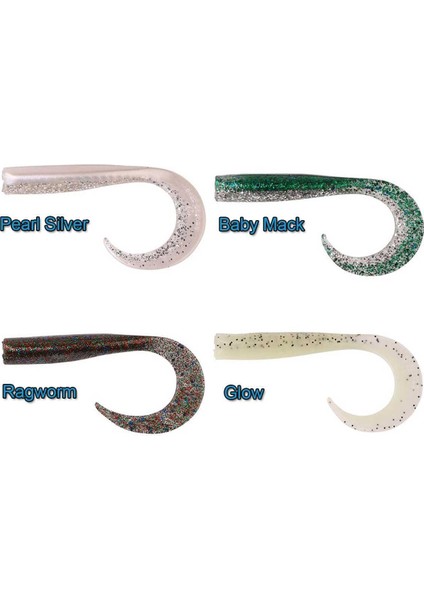 Lb Sandeel Curltail 10 cm 5 gr Silikon Yem Pearl Silver