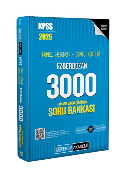 2026 Kpss Genel Yetenek Genel Kültür Ezberbozan 3000 Tamamı Video Çözümlü Soru Bankası