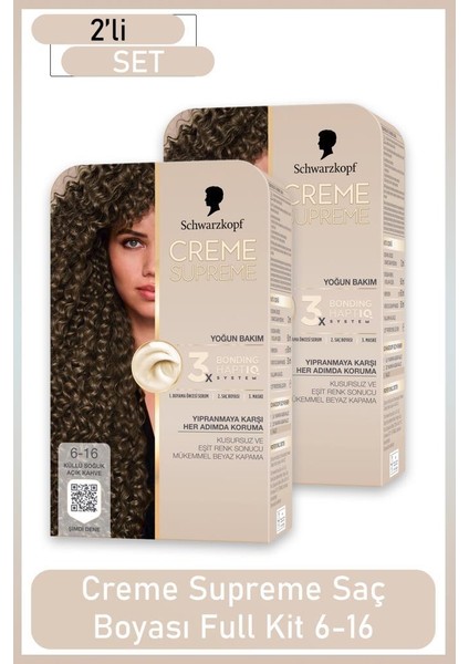 Creme Supreme Full Kit 6-16 Küllü Soğuk Açık Kahve x 2 Adet