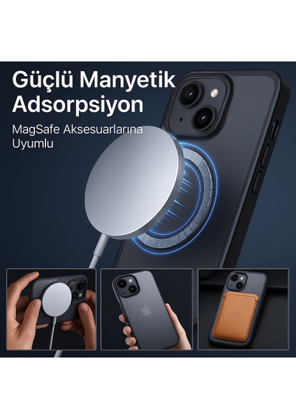 iPhone 16 Pro Max Mavi Kenarlı Mat Şeffaf Kılıf – Net Güç, Serin Stil fiyatları
