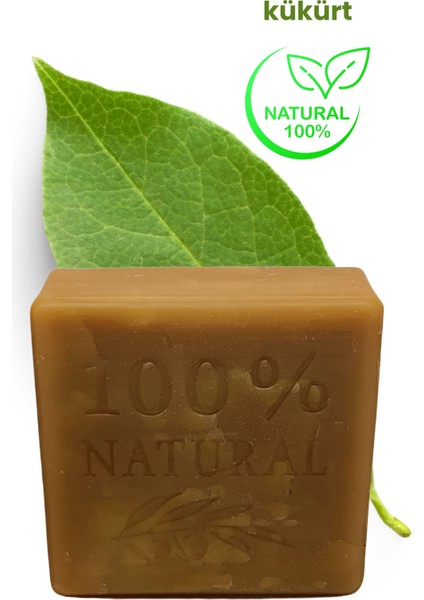 %100 Doğal Kükürt Cilt Banyo Sabunu 125 gr x 4 Adet