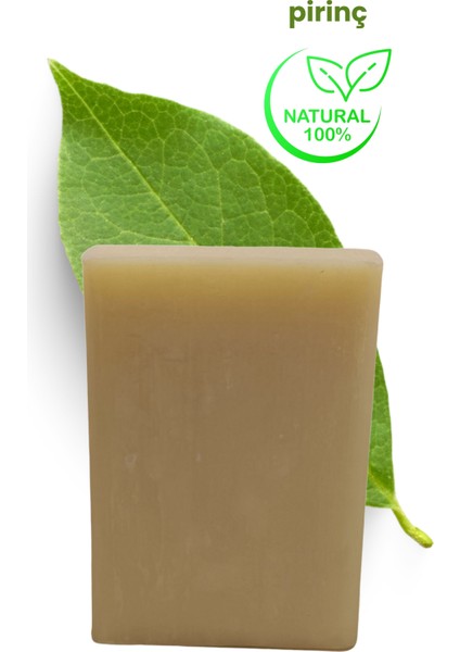 %100 Doğal Pirinç Beyazlatıcı Cilt ve Banyo Sabunu 100 gr x 5 Adet