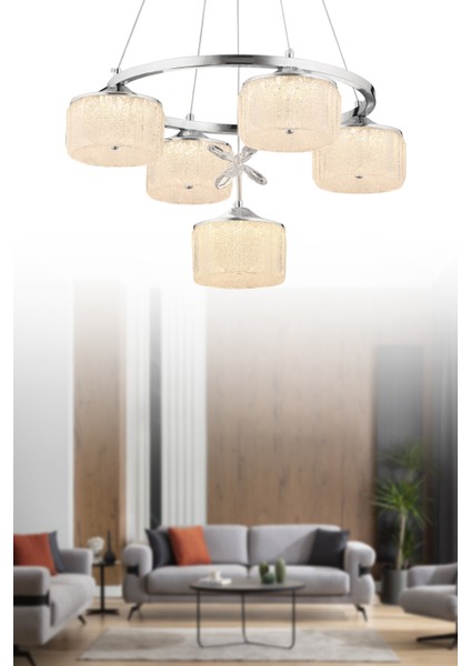 ESSLİGHT CANDY 5 Lİ ŞEKER CAMLI LED AVİZE 3 RENK IŞIK MODLU (BEYAZ SARI GÜN IŞIĞI) SALON MUTFAK YATAK ODASI GENÇ ODASI OFİS modelleri