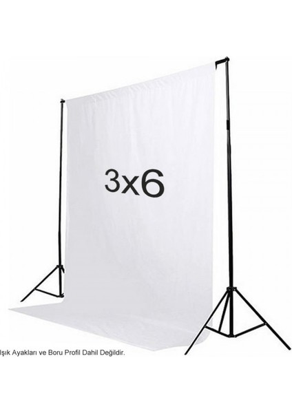 Kumaş Fon Beyaz (3x6 Metre) Katlanabilir / Yıkanabilir modelleri