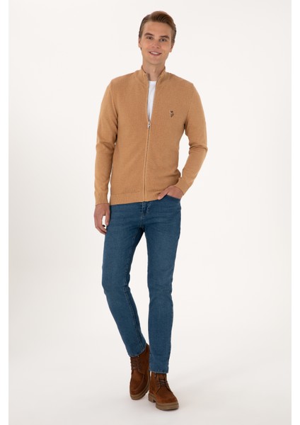 Erkek Camel Melanj Hırka (Triko) 50288871-VR122 fırsatları