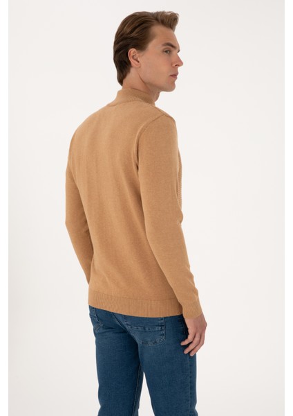 Erkek Camel Melanj Hırka (Triko) 50288871-VR122 indirimleri