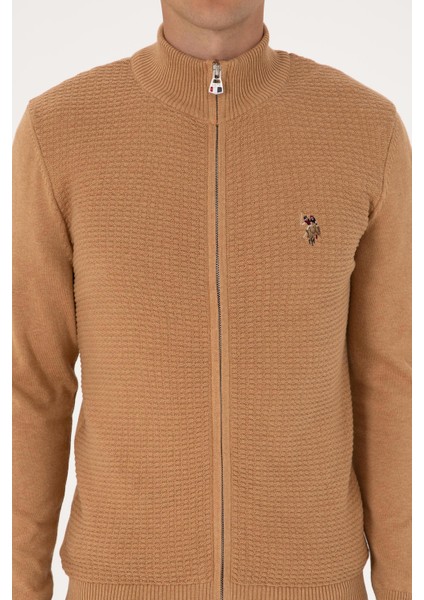 Erkek Camel Melanj Hırka (Triko) 50288871-VR122