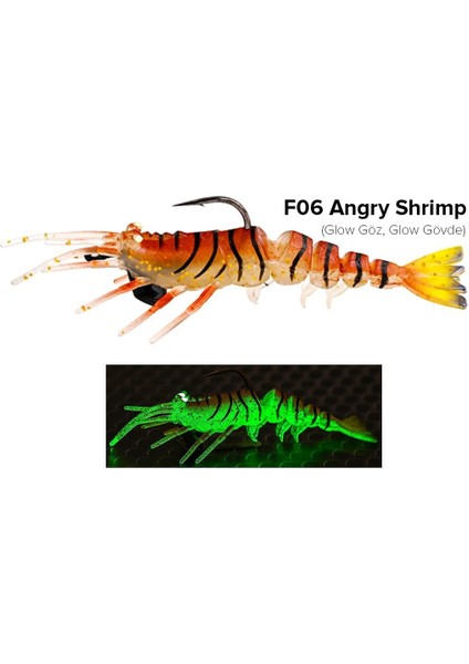Shrimper 7.5 cm 8.5 gr Silikon Karides Yem