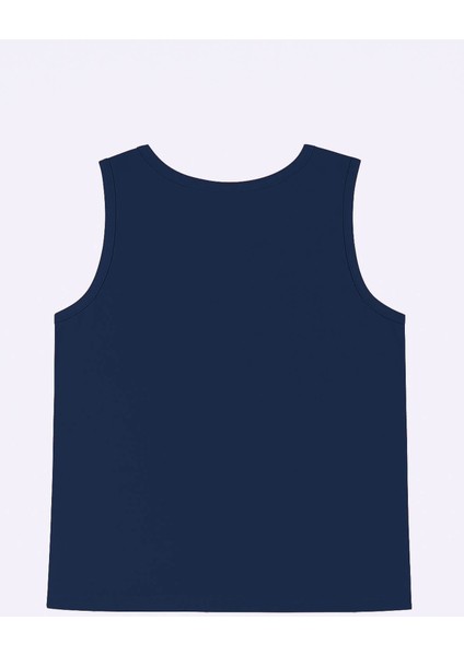 Erkek Kaptan Baskılı %100 Pamuk Kolsuz T-Shirt