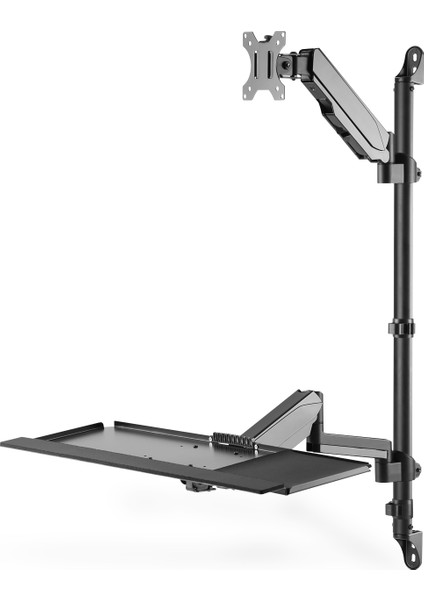 Iş Istasyonları Için Stant&lt;br&gt; duvara Çubuk Kanalıyla Monte Edilir&lt;br&gt; siyah Renk&lt;br&gt; yük Kapasitesi: 1-8 Kg&lt;br&gt; maksimum Ekran Boyutu: 43 cm (17 Inç)-81 cm (32 Inç) &l