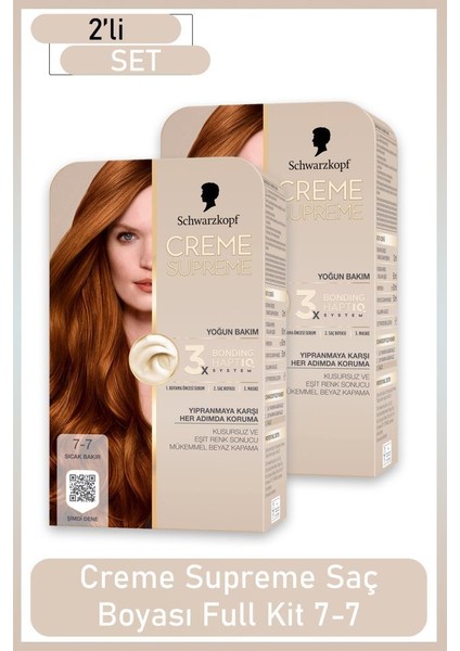 Creme Supreme Full Kit 7-7 Sıcak Bakır x 2 Adet