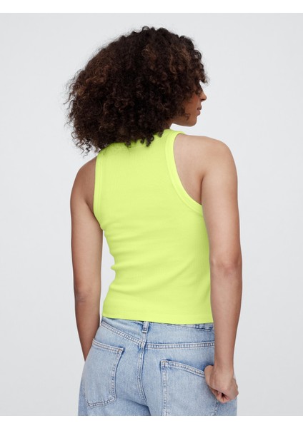 Kadın Açık Sarı Ribana Crop Atlet modelleri